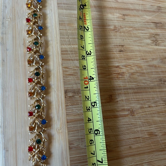 Elegant Gold Multicolor Gemstone Bracelet - Picture 1 of 5